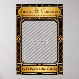 Pôster Cartaz de Propaganda de Casamento Gatsby para Phot