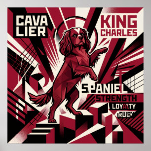 Poster Cartaz de Propaganda do Cavalier King Charles Span