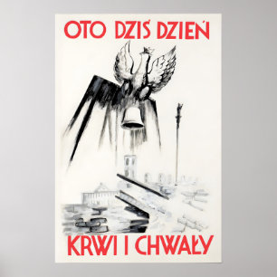 Poster Cartaz de Propaganda Polonesa da Segunda Guerra Mu