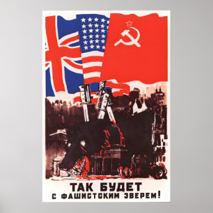 Poster Cartaz de Propaganda Soviético Isto acontecerá ao