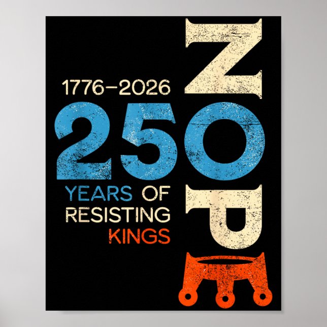 Poster Cartaz de Protesto da Marcha Sem Reis de 2026 (Frente)