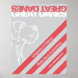 Poster Cartaz de Protesto do Great Dane