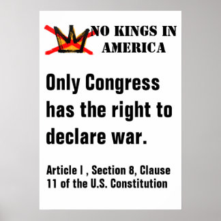 Poster Cartaz de protesto sem reis - Direito de Declarar