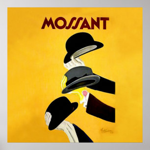 Poster Cartaz de publicidade do chapéu Mossant de Leonett