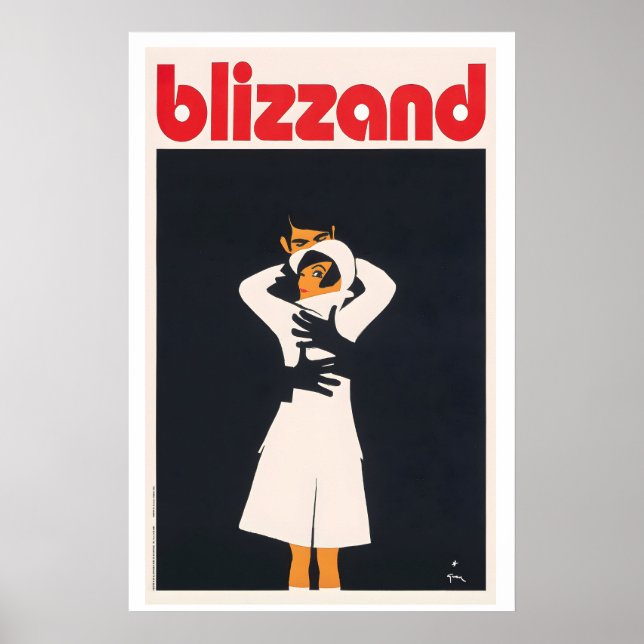 Poster Cartaz de Publicidade Vintage Blizzand Embrace (Frente)