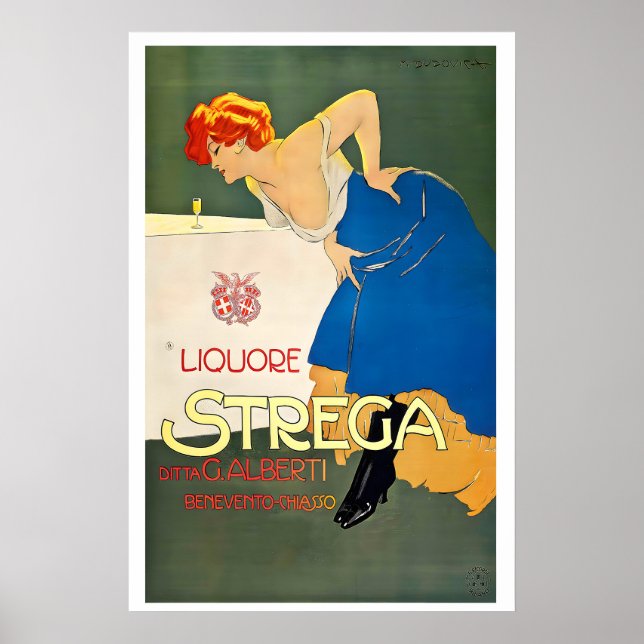 Poster Cartaz de Publicidade Vintage Licor Strega (Frente)