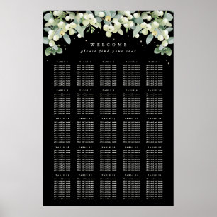 Poster Cartaz de Quadro de Assentos de 24x36" 25 Mesas pa