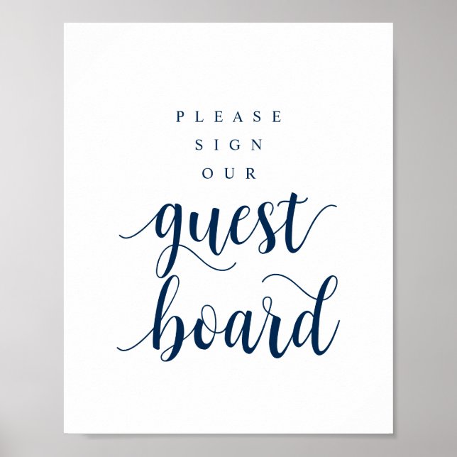 Poster Cartaz de Quadro de Convidados de Casamento Rústic (Frente)