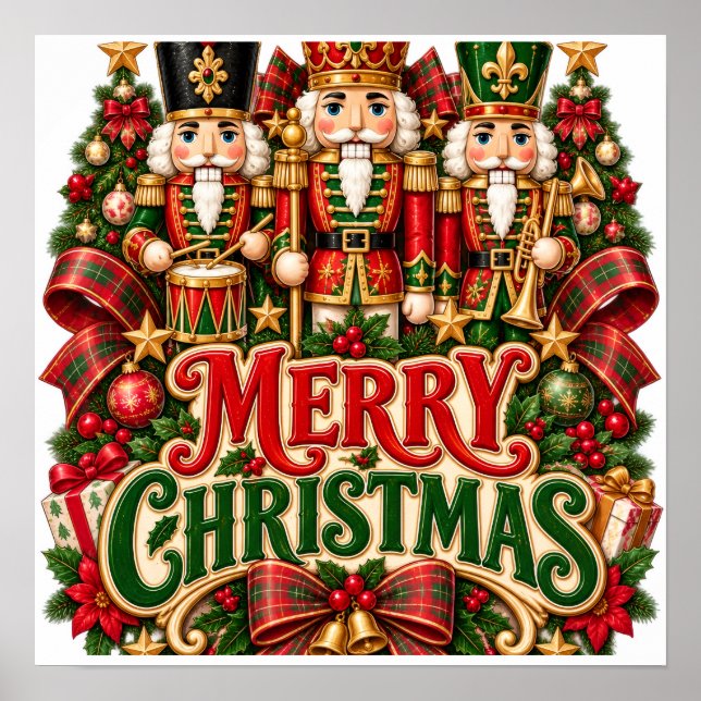 Poster Cartaz de quebra-nozes de Natal (Frente)