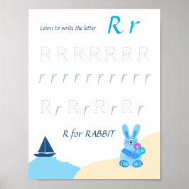 Poster Cartaz de Rastreio da Letra R para Crianças