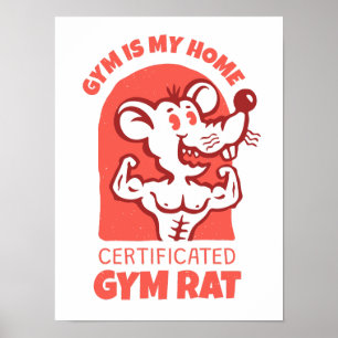 Poster Cartaz de Ratos de Academia. Arte de Parede de Tre