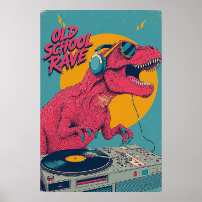 Poster Cartaz de Rave Old School (Frente)