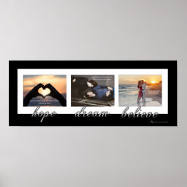 Poster Cartaz de Recém-Casados Esperança, Sonho, Acredite