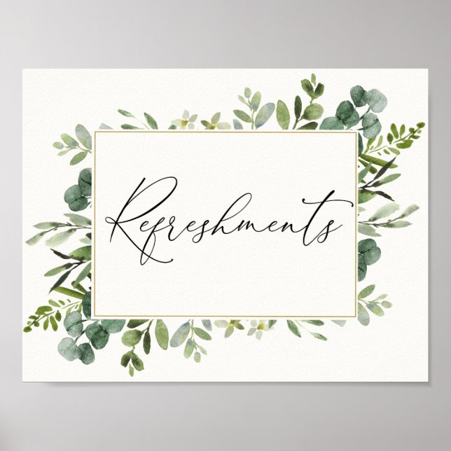 Poster Cartaz de Refeições com Eucalipto (Frente)