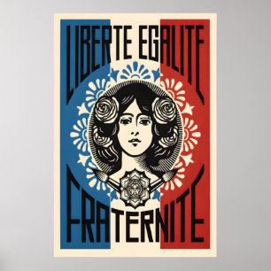 Poster Cartaz de Reprodução Liberdade Igualdade Fraternid
