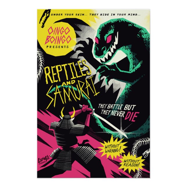 Pôster Cartaz de Répteis e Samurai (Frente)