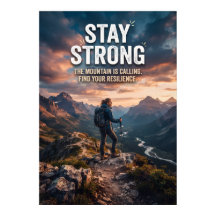 Cartaz de Resiliência Chamando Montanha Forte