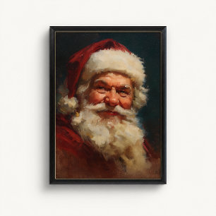 Poster Cartaz de retrato clássico do Papai Noel