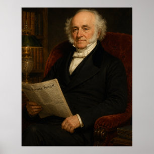 Poster Cartaz de Retrato da Biblioteca Martin Van Buren