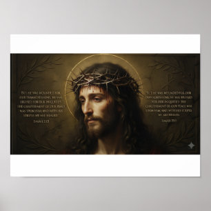 Poster Cartaz de Retrato de Jesus Cristo Arte Cristã pa