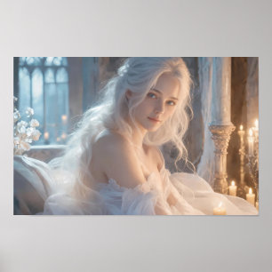 Poster Cartaz de retrato etéreo à luz de velas