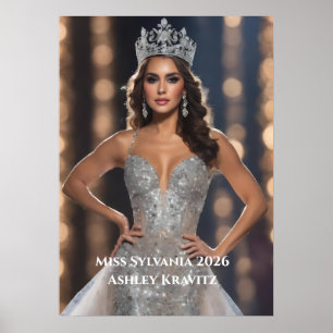 Poster Cartaz de Retrato Pessoal da Miss Concurso