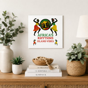 Poster Cartaz de Ritmos Africanos Modernos e Vibrações de