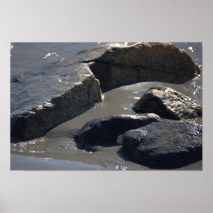 Poster Cartaz de Rochas no Oceano