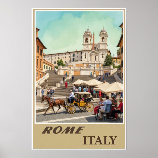 Poster Cartaz de Roma, Itália (Frente)