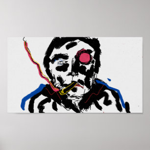 Pôster Cartaz de rosto humano