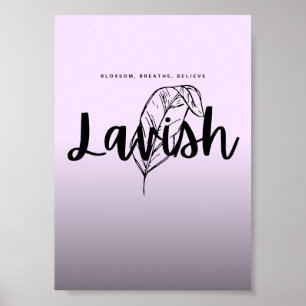Poster Cartaz de Roteiro Luxuoso Arte de Parede Lilás Min