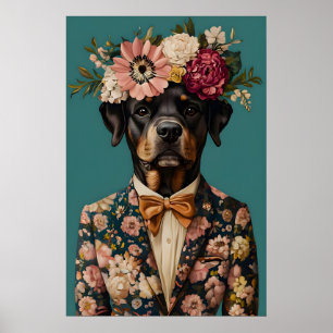 Poster Cartaz de Rottweiler de Terno, Retrato de Rottweil