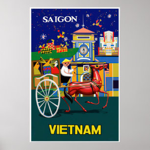 Poster Cartaz de Saigon, Vietnã