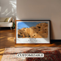 Cartaz de Santa Fe Novo México, Aquarela, Personal