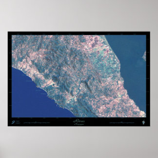 Pôster cartaz de satélite de Rivas, Nicarágua