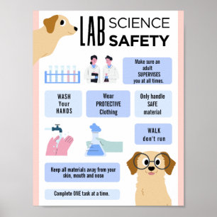 Poster Cartaz de segurança do laboratório de ciências edi