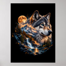 Cartaz de Selva da Lua Cheia do Lobo Majestoso