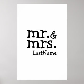 Poster Cartaz de Senhor e Senhora