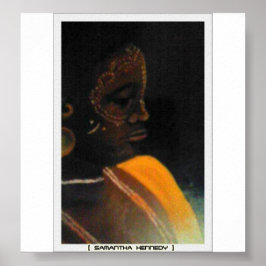 Pôster cartaz de senhora africana