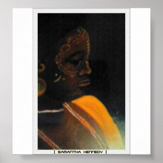 Pôster cartaz de senhora africana
