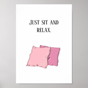 Poster Cartaz de sentar e relaxar