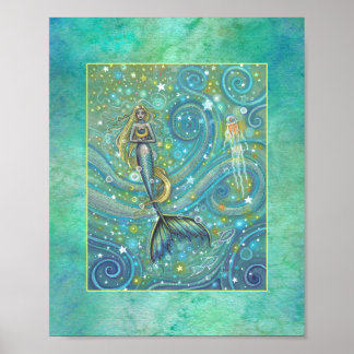 Poster Cartaz de Sereia Faíscas por Molly Harrison