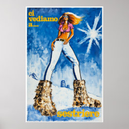 Poster Cartaz de Sestriere, Itália