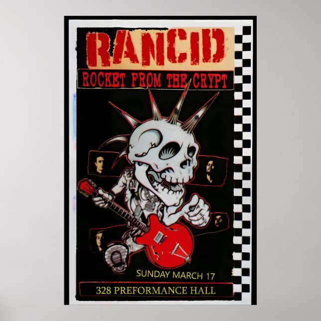 Poster Cartaz de show do Rancid, Rocket from the Crypt Cl (Frente)
