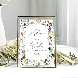 Poster Cartaz de Sinal de Aquarela com Dicas e Desejos