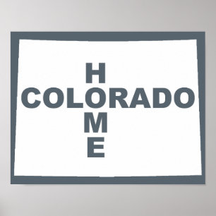 Poster Cartaz de Sinal de Colorado Casa Longe do Estado