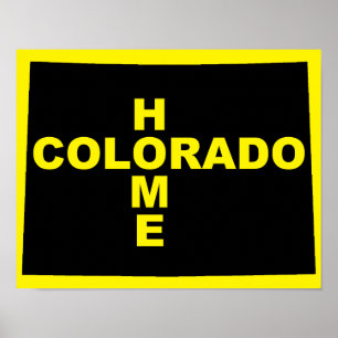Pôster Cartaz de Sinal de Colorado Casa Longe do Estado