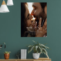 Cartaz de Sinal de Engajamento de Foto de Casal El