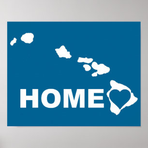 Poster Cartaz de Sinal de Hawaii Longe de Casa