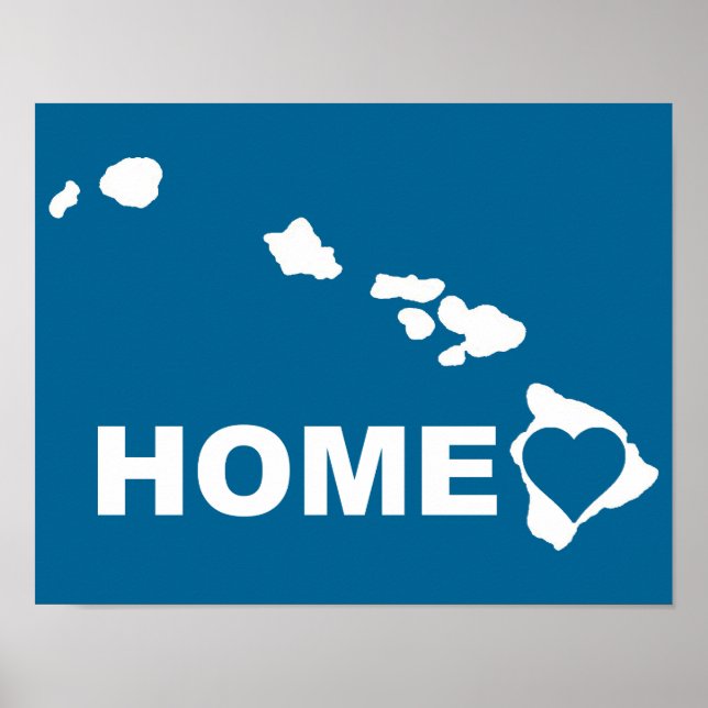 Poster Cartaz de Sinal de Hawaii Longe de Casa (Frente)